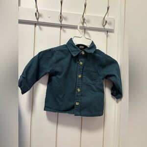 Kids Button Down Shirt - Teal